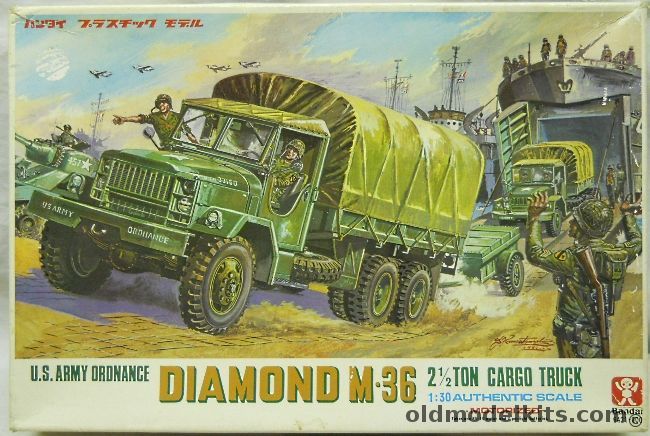 Bandai 1/30 US Army Ordnance Diamond M-36 2 1/2 Ton Cargo Truck Motorized, 6421-600 plastic model kit